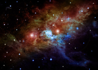 galaxy in a free space