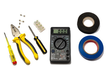Tools for repairing electrical systems and communications.
