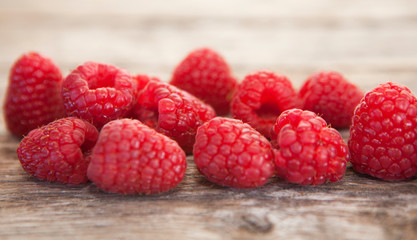 framboises en gros plan