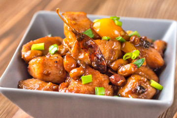 Bowl of Kung Pao chicken