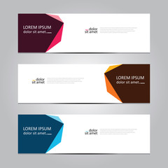 Vector abstract geometric design banner web template.