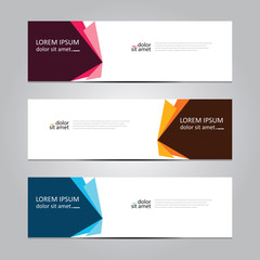 Vector abstract geometric design banner web template.