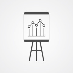 Graph chart vector icon sign symbol