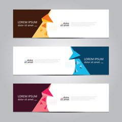 Vector abstract geometric design banner web template. Banner background.modern template design