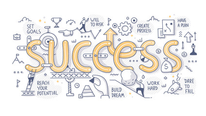 Success Word Doodle Concept