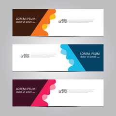 Vector abstract geometric design banner web template. Banner background.modern template design