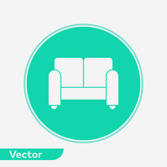 Sofa vector icon sign symbol