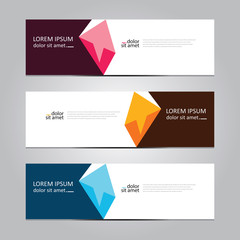 Naklejka premium Vector abstract geometric design banner web template. Banner background.modern template design