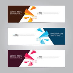 Vector abstract geometric design banner web template. Banner background.modern template design