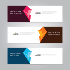 Vector abstract geometric design banner web template. Banner background.modern template design