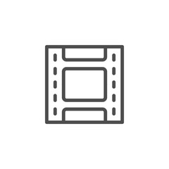 Film strip line icon