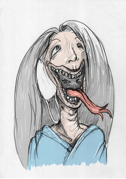 口裂け女 Stock イラスト Adobe Stock