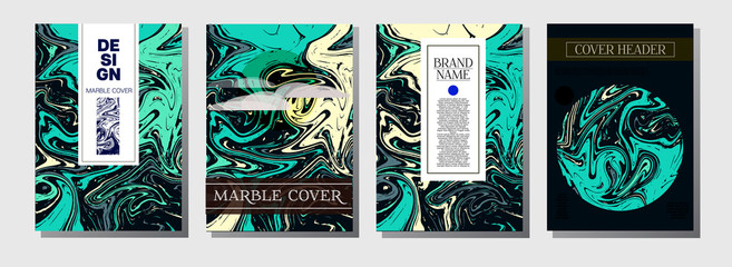 Modern Magazine Cover Template. Business Invitation, Cool Marble Product Design. Nice Japanese Liquid Paint Corporate Identity. Luxury VIP Gift Certicifate Presentation Magazine Cover Design.