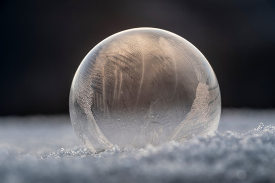 Icebubbles im Winter gefroren