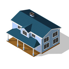 Cottage Isometric Vector
