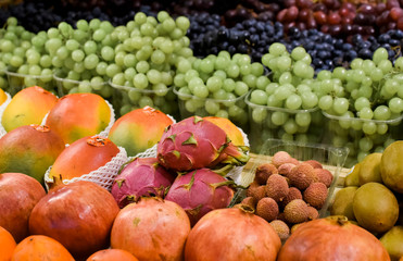 fruits and vegetables at the market