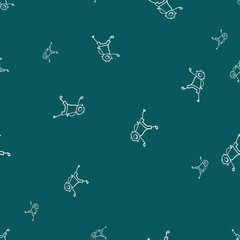 Kids seamless pattern in doodle style.