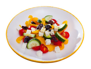 Greek salad with fresh vegetables