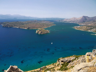 Obraz premium Island of Spinalonga, Bay of Elounda, Crete
