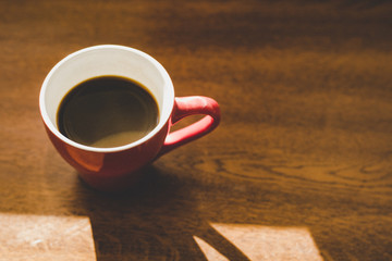 Great morning coffee in the red cup