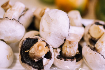 Fresh mushrooms full frame