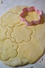 Cooking sweet cookies. Homemade cookies.