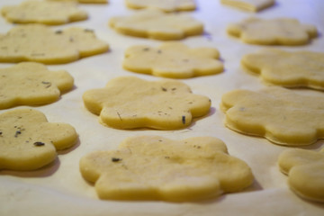 Cooking sweet cookies. Homemade cookies.