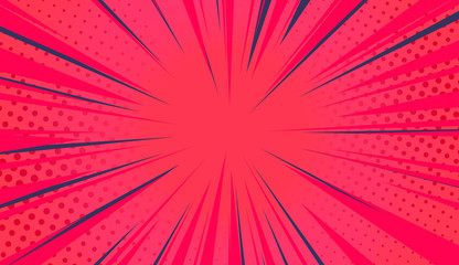vector image of a pink background, with lines directed to the center, in the style of pop art