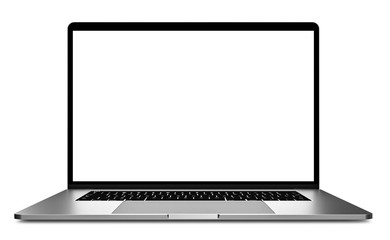 Fototapeta premium Laptop blank screen mockup isolated all in focus
