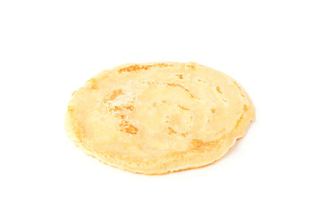 Pancakes isolated on white background.