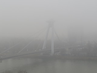 Fototapeta premium Fog over the Danube