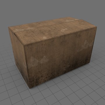 Dirty cardboard box