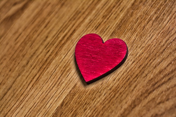 Corazón de madera, para el 14 de febrero, San valentín