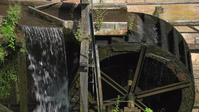 Leukbach River at Hackenberger Mill in the old town of Saarburg, Rhineland-Palatinate, Germany, Europe