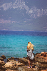 young woman on the beach