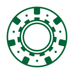 green casino poker chip