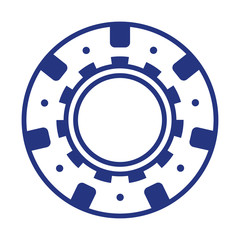 blue casino poker chip