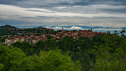 Fototapeta na wymiar Georgia, Signagi city view in Spring