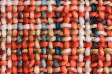 Colorful coarse woven cloth