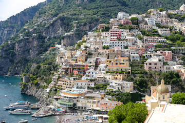 Naklejka premium General view of Positano Town in Naples, Italy