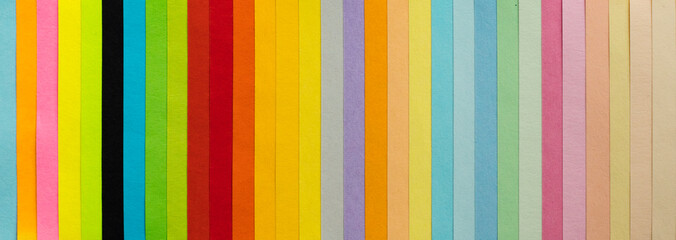 stripes of multi-colored paper. Texture background