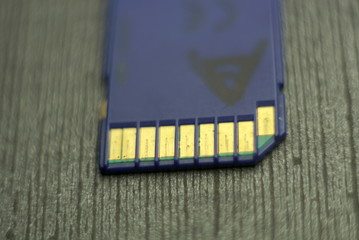 memory card on the table close up