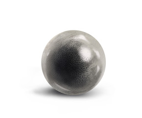 Texture. gray ball with painted texture isolated on white background