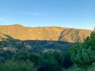 In the mountains of California in the summer. Stones, sand, sun