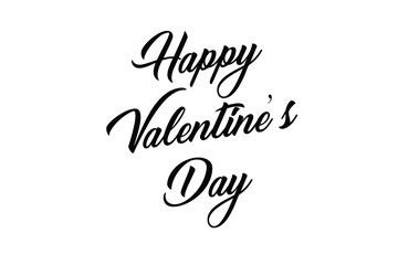 happy valentines day handwritten lettering holiday design to greeting card, poster, congratulate, calligraphy text