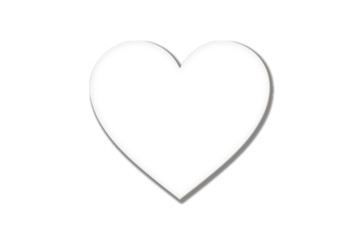 transparent heart on white background. Valentine's love card