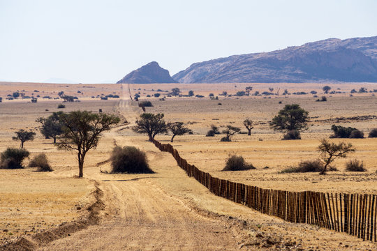 wilderness Desert fence namibia desert mountainsa