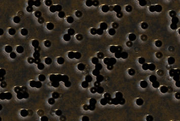 bullet holes in metal