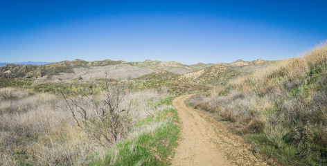 Bending Hiking Trail in Hills