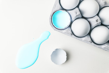 Eggs carton. Minimal concept. Minimal background. Creative concept design.